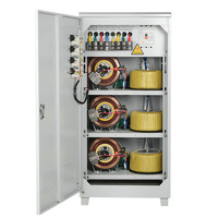 Stabilisateur de tension servo à relais triphasé statique WF.EL TNS 50 kVA, entrée AC 220 V, régulateur de tension automatique SVC avec affichage numérique