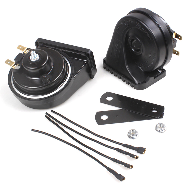 Compact Horn 12V Waterproof Car Horn High and Low Sound Loud Electric Truck Horn Suitable for Any 12V Vehicle