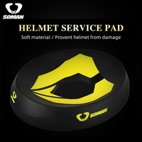 Support de casque de moto multifonctionnel SOMAN HP01, base antidérapante, anti-rayures, facile à nettoyer, en polyuréthane PU respirant
