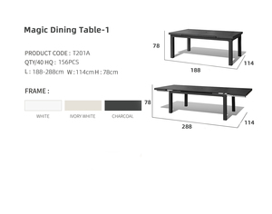 Table de jardin extensible pour villa, mobilier d'extérieur haut de gamme avec support OEM, table à manger de patio en aluminium résistant aux intempéries - Product Image 4