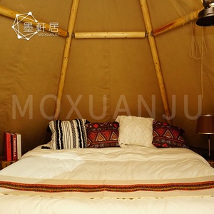 Tente <span class=keywords><strong>tipi</strong></span> de camping de luxe pour 4 personnes en toile Safari Party avec <span class=keywords><strong>lit</strong></span> - Product Image 2