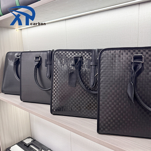 Porte-documents pour hommes légers de vente chaude porte-documents en fibre de carbone en cuir sergé souple personnalisé - Product Image 6