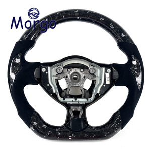 Volant en fibre de carbone forgé sur mesure pour Nissan 370Z Nismo Coupé Roadster Juke <span class=keywords><strong>RS</strong></span> et Infiniti FX35 FX37 FX50 2009-2021 - Product Image 1