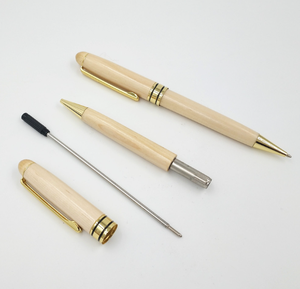 Bolígrafo de madera de arce hecho a mano con punta de bola - Product Image 3