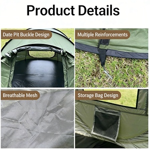 Tente automatique légère pour les randonneurs avec des poches de rangement intégrées et un sac de transport ultraléger - Product Image 5