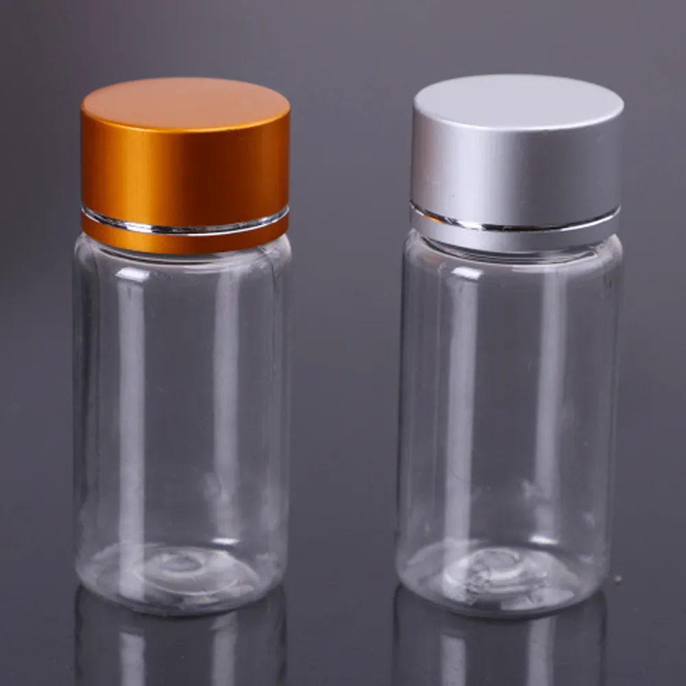 Kunststoff PET Leere Proben fläschchen Klare Siegel flaschen Tragbare Pillen etui Kapazität 20ml