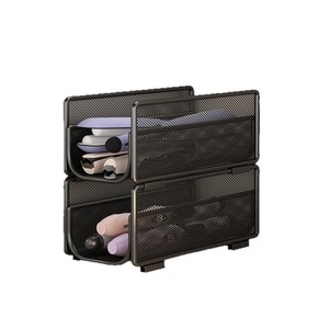 Estante de almacenamiento para rizadores de pelo, independiente, sin necesidad de taladro, forma rectangular, para productos de cuidado personal, estantes de baño - Product Image 5