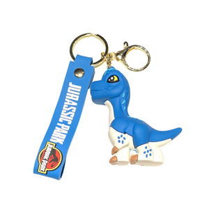 Porte-clés en métal dinosaure Jurassic Park, pendentif dessin animé Tyrannosaurus <span class=keywords><strong>Rex</strong></span> & Carnotaurus, <span class=keywords><strong>petit</strong></span> cadeau pour couples - Product Image 5