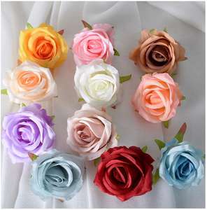 Têtes de <span class=keywords><strong>fleurs</strong></span> de rose en soie réalistes de 7 cm en gros, accessoires de photographie, décoration de la Saint-Valentin, décoration de Noël, fabrication artisanale, longue durée - Product Image 1