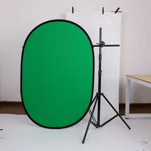 Funny Cool News Webcam Green Screen Backgrounds Collapsible High Density Screen for Video Photography and Television-Green