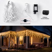 Guirlande lumineuse LED de Noël en forme de glaçon 3,5 m 30 V, étanche pour extérieur, jardin, fête, mariage, vacances, décoration de rue, de gouttière, rideau lumineux féerique