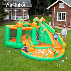 AirMyFun 420D+840D Château gonflable personnalisable en tissu Oxford avec toboggan, jeux amusants pour enfants - Product Image 1