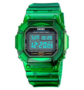 Skmei 1999 Montre Homme à Bracelet Transparent Personnalisé <span class=keywords><strong>LE</strong></span> Light Watch 50m Montres à Bracelet LED Numériques Montres de Sport pour Hommes Montre de Sport - Product Image 5
