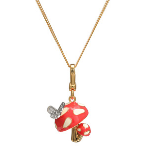 Collana con Ciondolo a Forma di Fungo Rosso Smaltato, Gioiello con Charm da Fiaba per Donne - Product Image 5