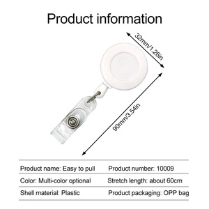 Bán Buôn 600Mm Bề Mặt Mờ Dây Buộc Có Thể Thu Vào Huy Hiệu Reel Biểu Tượng Tùy Chỉnh Nhựa 32Mm Y Tá Huy Hiệu Chủ Yoyo ID Huy Hiệu Clip - Product Image 3