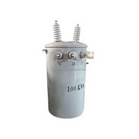 Transformateur monophasé immergé dans l'huile 75 KVA avec noyau interne toroïdal en cuivre pur et réservoir robuste résistant à la corrosion