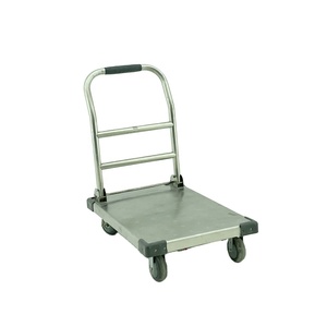 상업용 주방 레스토랑 취사 장비 네 바퀴 접이식 디자인 스테인레스 스틸 음식 배달 트롤리 - Product Image 2