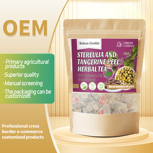 Tisane Premium à la Sterculia et à la Peau de Mandarine 5g x 25 Sachets Pyramidaux – Apaise la Gorge Sèche – Vente en Gros - Product Image 2