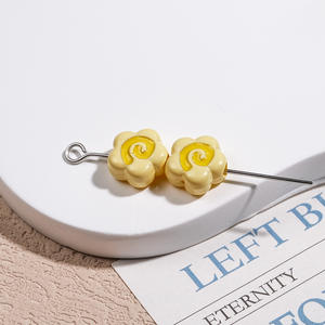 Pez pequeña flor forma Lucite plástico acrílico cuenta suelta DIY teléfono móvil cadena bolsa cadena accesorio - Product Image 6