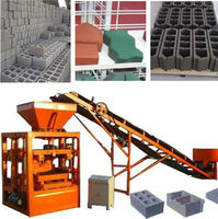 Machine à fabriquer des blocs de béton QT4-24 certifiée CE, pour pavés creux, bordures et briques, moule gratuit, multi-styles, conception personnalisée