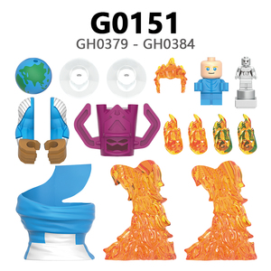 G0151 Superhéroes <span class=keywords><strong>Mujer</strong></span> Invisible Galactus La Cosa Antorcha Humana Mr. Fantástico Coleccionables Educativos Mini Bloques de Construcción Juguetes para Niños - Product Image 2