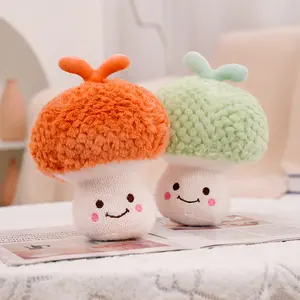 Kustom Lembut Crochet Boneka Tanaman Mewah Anak Lucu Kawaii Jamur Bayi Menenangkan Adorable Plushies Boneka Mainan untuk Anak-anak