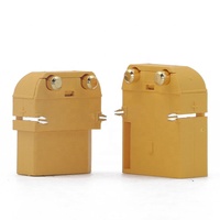 Connecteur horizontal Amass XT90PW 4,5 mm en laiton doré, fiche banane mâle/femelle pour batterie Lipo RC et composants de carte PCB