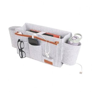 Bolsa de Almacenamiento Colgante para Cama, Organizador de Fieltro con Logotipo Personalizado, Cesta para Decoración de Dormitorio o Sala de Estar - Product Image 1