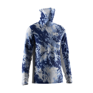 Chemise de pêche performante pour homme, anti-sable, avec cache-cou intégré, panneaux latéraux respirants, coupe active pour la randonnée et le cyclisme - Product Image 3