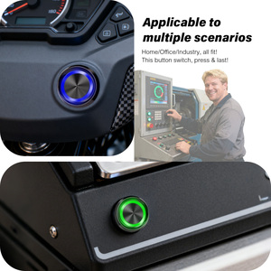 زر ضغط بغطاء مقبب من الفولاذ المقاوم للصدأ الأسود والألومنيوم بدرجة حماية IP65 مع غطاء مفتاح للأجهزة المنزلية - Product Image 3