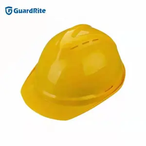 GuardRite V tipi havalandırın emniyet kaskı ABS HDPE kabuk endüstriyel güvenlik yumru şapka