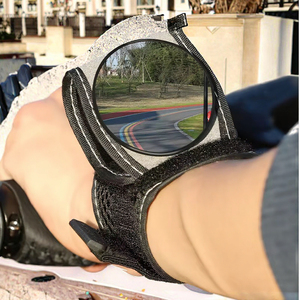 Espejo Retrovisor Ajustable de Plástico para Bicicleta de Montaña con Correa para Muñeca, Lente Convexa y Diseño Plegable - Product Image 3