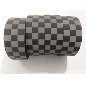 Diseño personalizado gris plata reflectante a <span class=keywords><strong>cuadros</strong></span> blanco y negro impresión Check cinta de tela coser en Reflector ropa de trabajo <span class=keywords><strong>chaleco</strong></span> de seguridad - Product Image 1