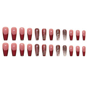 <span class=keywords><strong>Linda</strong></span> popular arte de uñas francés brillante europeo y americano, productos de uñas portátiles estilo Instagram, parches para uñas - Product Image 3