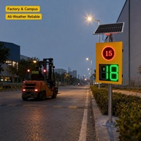 Panneau radar de signalisation de vitesse, affichage de la vitesse, compteur de vitesse radar, panneau de vitesse numérique LED solaire pour zone scolaire, chantier, sécurité routière