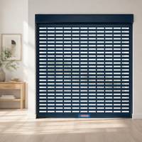 Porte à enroulement en acier perforé moderne sur mesure, grille de sécurité ventilée pour hôpital, hôtel, devanture de magasin, entrepôt