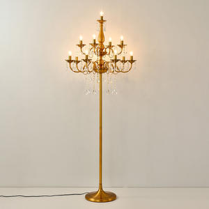 Lampe sur pied en cristal et fer doré de style nordique avec douille E14 pour salon, décorations de mariage, haute qualité <span class=keywords><strong>CAMILLE</strong></span> CML210 - Product Image 6