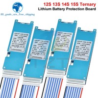 Carte de protection de charge pour batterie lithium-ion ternaire 3,7 V 50A (12S, 13S, 14S, 15S) avec contrôle de température et port séparé