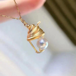 จี้เงินแท้ S925 แบบ DIY รูปทรงไอศกรีม สำหรับใส่ลูกปัดกลมขนาด 6-7 มม. รุ่น Pearl 30431 - Product Image 2