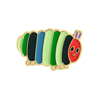 Broches en métal personnalisées, épingles en émail de films d'animation, broche Lowly Worm, épingles en émail souple Apple Car, épingles papillon pour cadeau de la Journée des Enfants