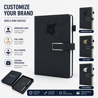 Carnet en cuir gaufré Ours polaire, couverture rigide, logo personnalisé, fermeture à boucle, attache pour stylo, 10 couleurs, vente en gros