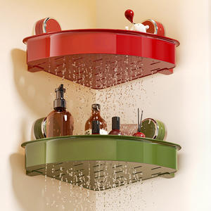 Estante de Almacenamiento Moderno y Minimalista que Ahorra Espacio, con Ventosas de Plástico, Orificios de Drenaje, Instalación sin Perforaciones, Resistente al Óxido e Impermeable - Product Image 5