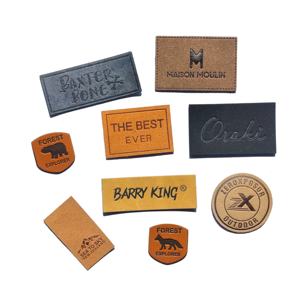 Wholesale Factory Embossed logo Heat Press Jeans Trucker Hat Custom Leather <b>Patch</b> Garment Labels - Product Image 2