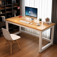 Bureau de travail moderne pour la maison, table de bureau, vente chaude, assemblage facile, petite taille, matériau en panneaux de bois, poste de travail informatique