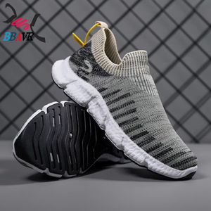 Zapatos Planos de Moda para Hombre, Tejido Transpirable, Deportivos y Casuales, Negros, para Caminar al Aire Libre - Product Image 4