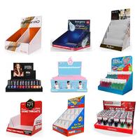 Boîte de présentation en carton ondulé pour magasin de cosmétiques, présentoir de comptoir, boîte de présentation de table personnalisée