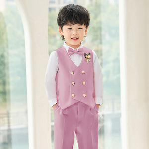 Nouvel ensemble 5 pièces pour garçon Printemps-Automne 2026 : <span class=keywords><strong>Gilet</strong></span>, Nœud Papillon, Pantalon et Corsage – Collection Mode Garçon - Product Image 3