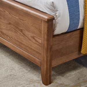 Dazhang Jiaju Solid White Wax Wood <b>Bed</b> 1.5m 1.8m Platform Storage Bedroom Furniture Nordic Style <b>Double</b> <b>Bed</b> - Product Image 4