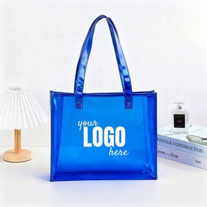 Promotion : Sacs fourre-tout pour femmes en PVC imperméable, grand format, avec logo imprimé personnalisé, sac de shopping tendance - Product Image 1