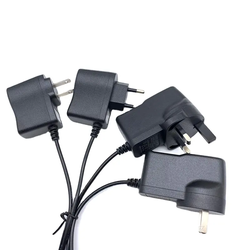 Penjualan Langsung Pabrik EU US AU UK KR Plug AC DC Pengisi Daya Adaptor 5V 1a 2a untuk Kamera Mata-mata